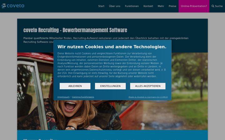 Screenshot of coveto.de
