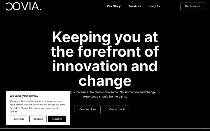 Screenshot of covia.co