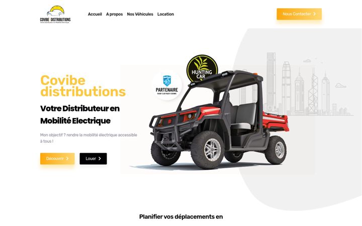Screenshot of covibe-distributions.com