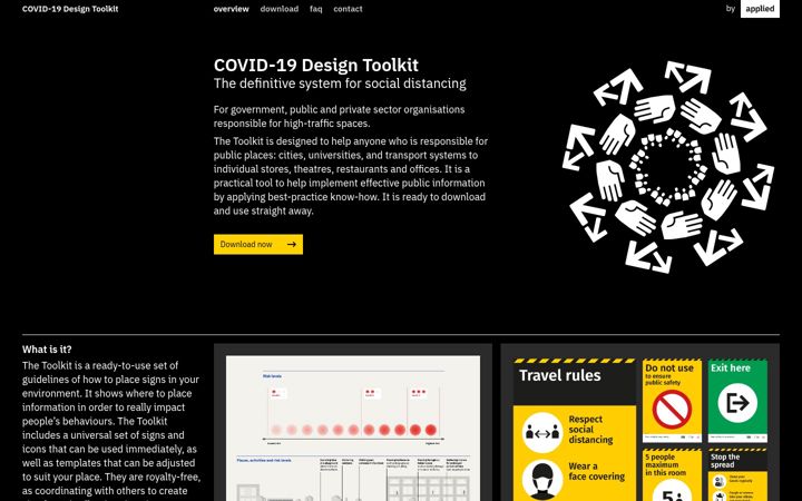Screenshot of covid19designtoolkit.com