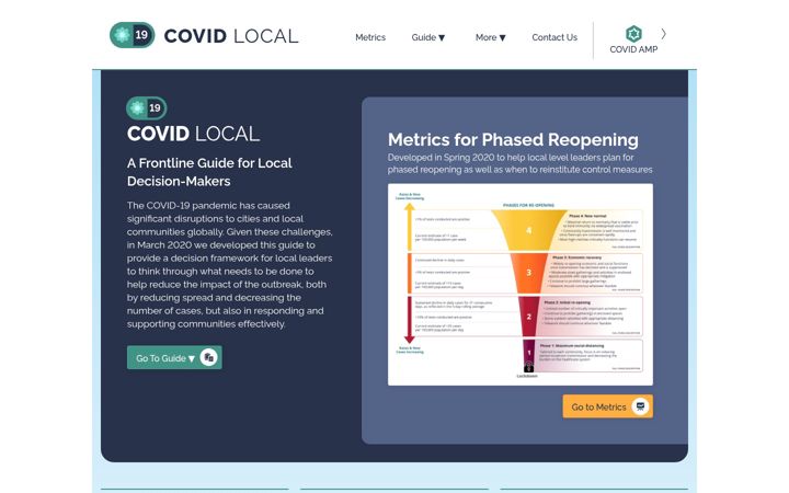 Screenshot of covidlocal.org