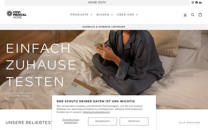Screenshot of covimedical.de