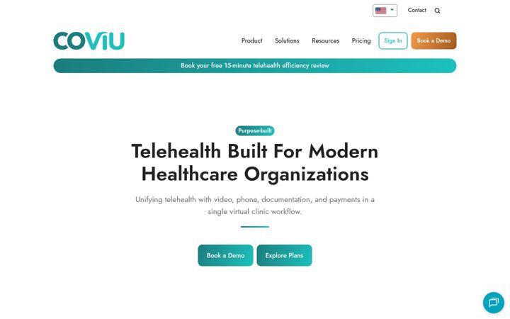 Screenshot of coviu.com