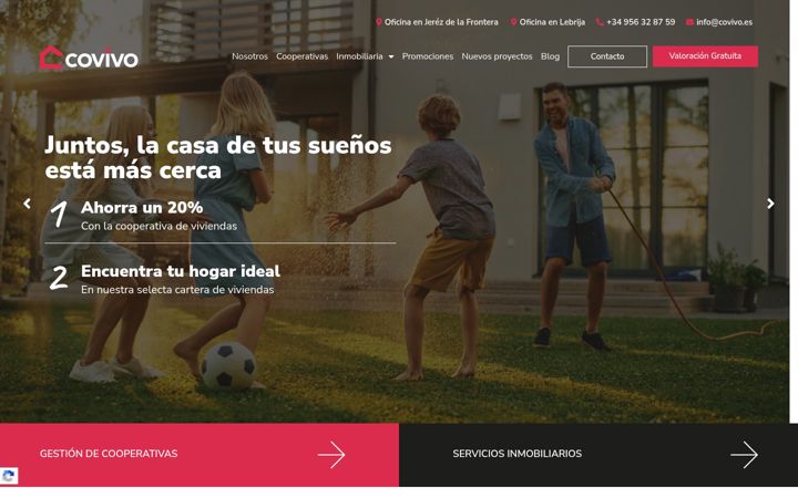 Ekrano kopija covivo.es