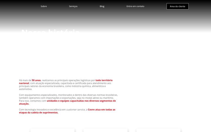 Screenshot of covre.com.br