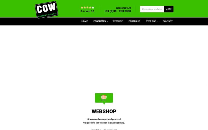 Captura de pantalla de cow.nl