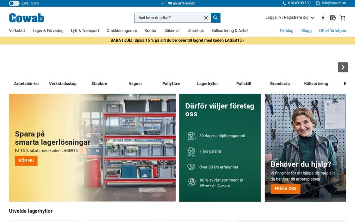Screenshot of cowab.se