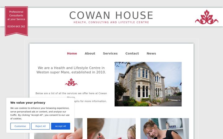 Screenshot of cowanhouse.co.uk