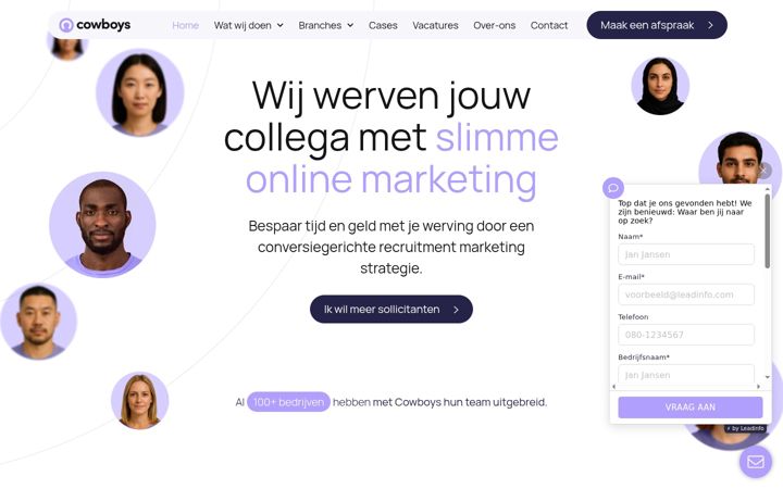 Screenshot of cowboys.nl