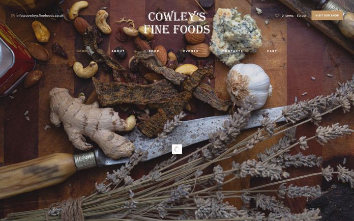 Screenshot of cowleysfinefoods.co.uk