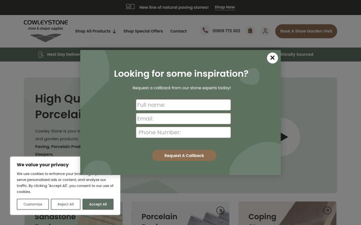 Screenshot of cowleystone.co.uk