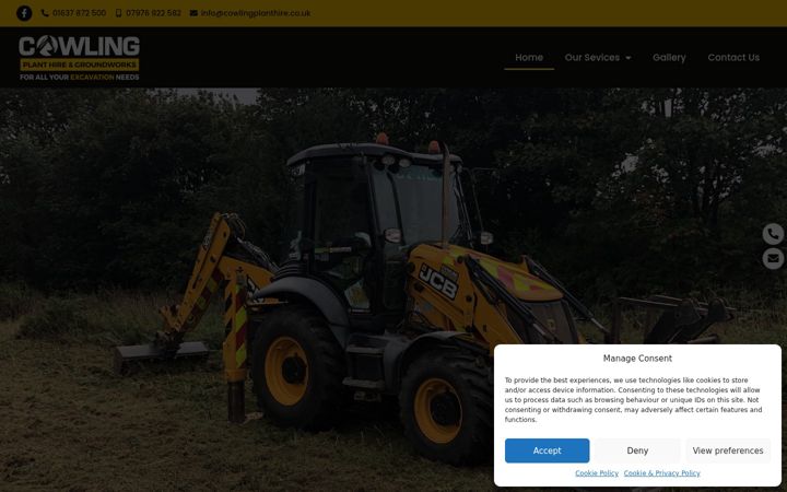Képernyőkép: cowlingplanthire.co.uk