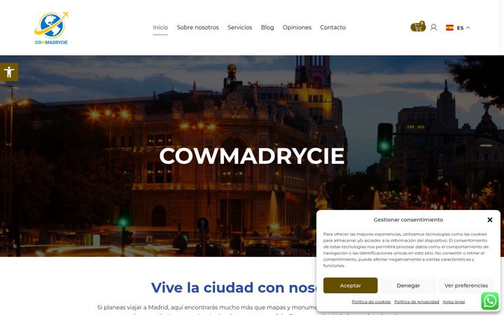 Screenshot of cowmadrycie.net