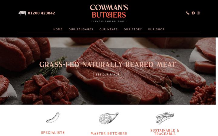 Screenshot of cowmans.co.uk