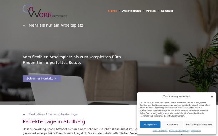 Screenshot of cowork-erzgebirge.de