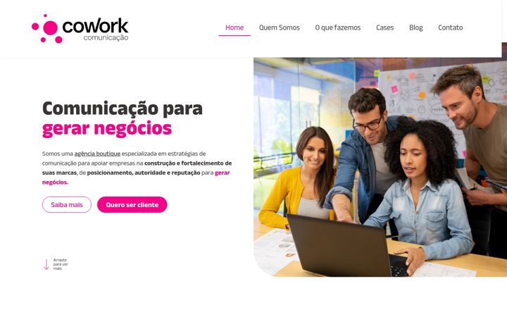 Zrzut ekranu coworkcomunicacao.com.br