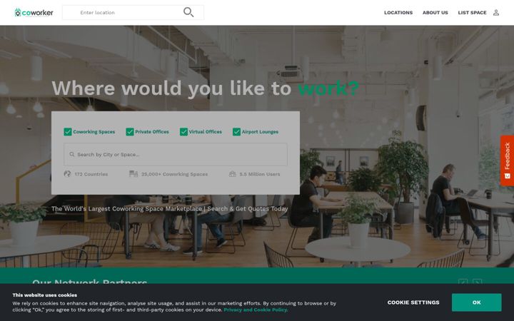 Screenshot of coworker.com