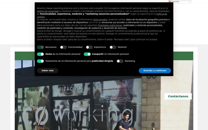 Screenshot of coworking-bitacola.com