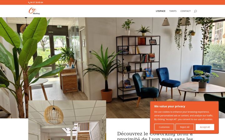 Screenshot of coworking-bron.fr