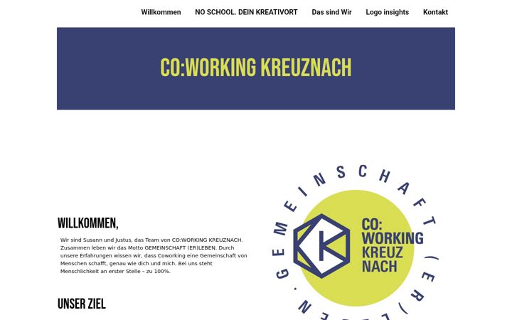 Screenshot of coworking-kreuznach.de
