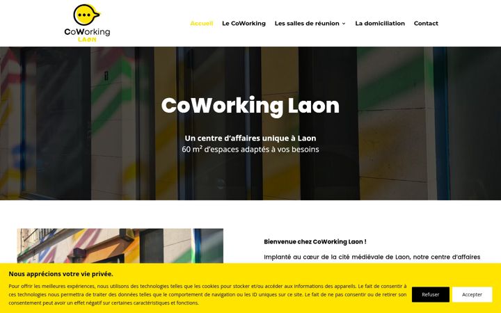 Screenshot of coworking-laon.fr