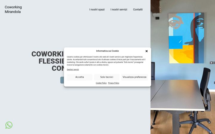 Screenshot of coworking-mirandola.it