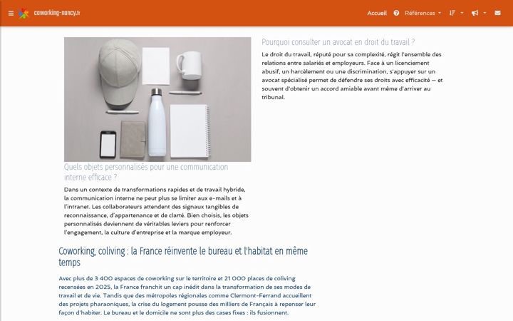 Screenshot of coworking-nancy.fr