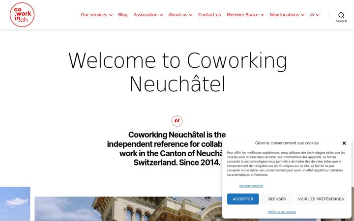Screenshot of coworking-neuchatel.ch