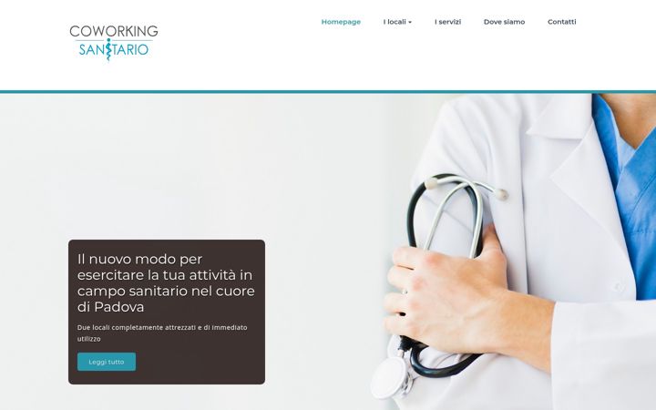 Screenshot of coworking-sanitario.it