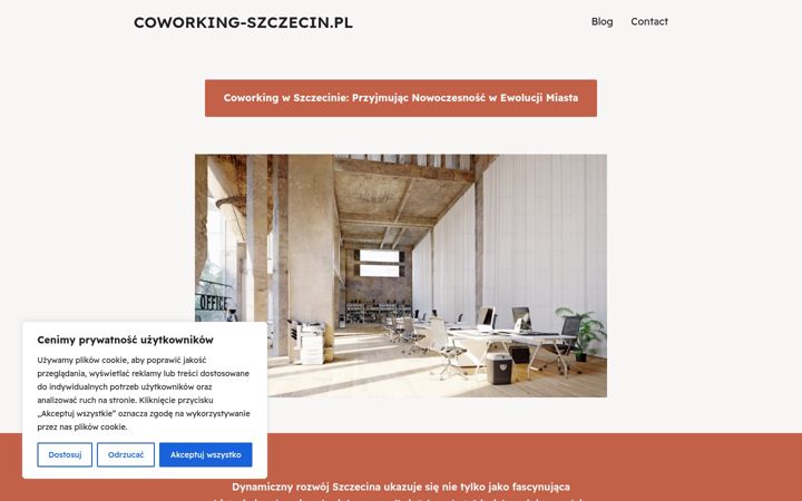 Screenshot of coworking-szczecin.pl