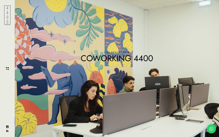 Screenshot van coworking4400.pt