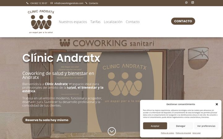 Screenshot of coworkingandratx.com
