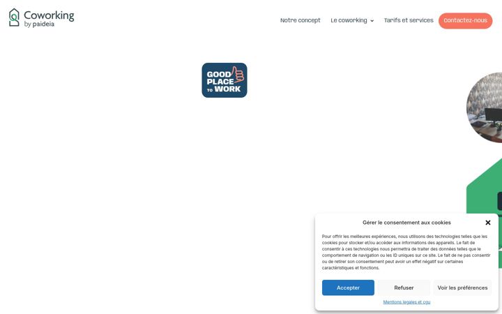 Skærmbillede af coworkingbypaideia.fr