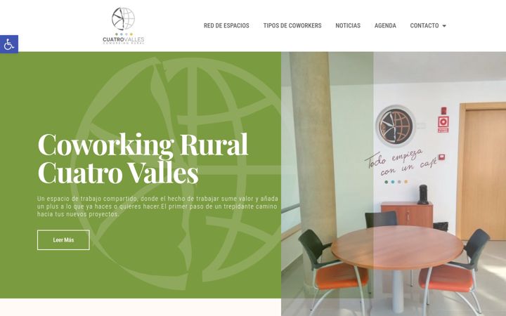 Ekrano kopija coworkingcuatrovalles.es