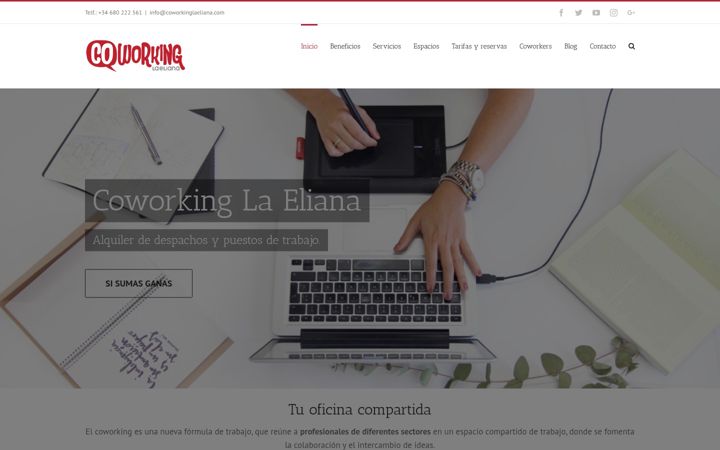 Screenshot of coworkinglaeliana.com
