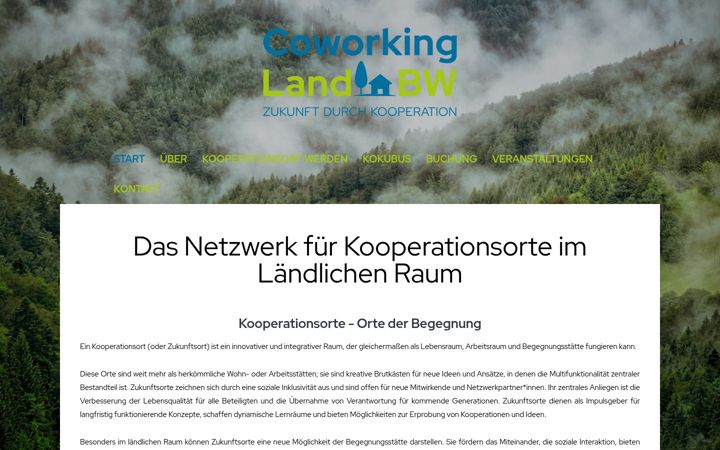 Screenshot of coworkingland-bw.de