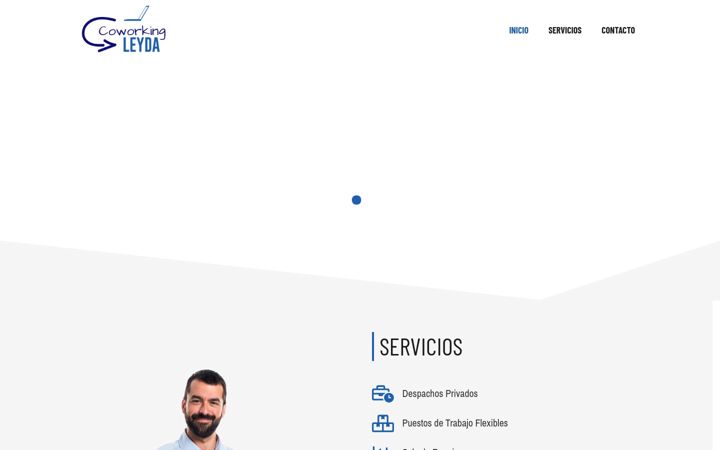 Screenshot of coworkingleyda.com