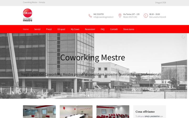 Screenshot of coworkingmestre.it
