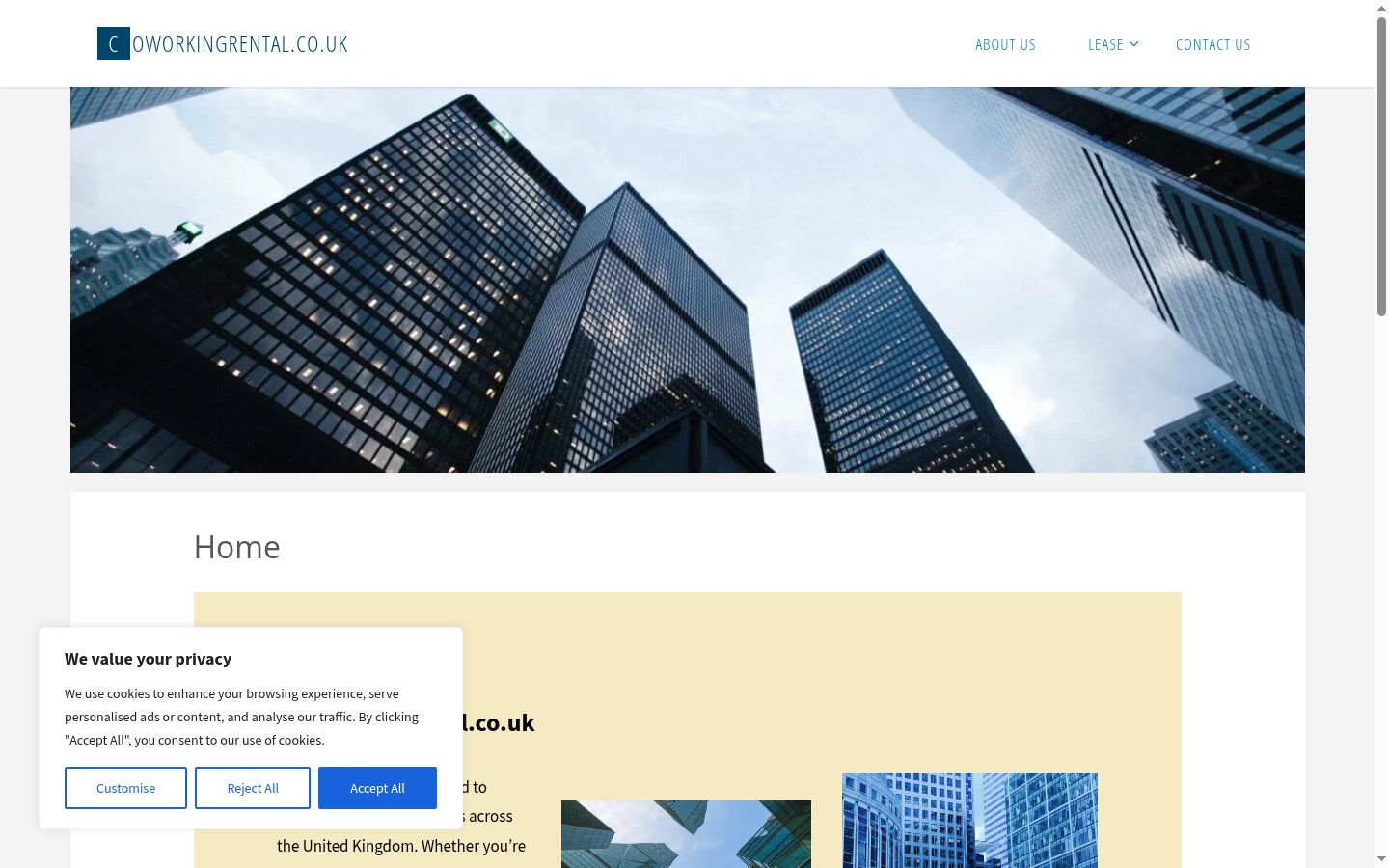 Screenshot del banner di consenso mostrato prima di qualsiasi interazione