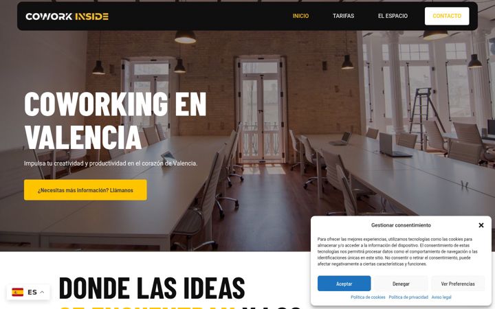 Screenshot of coworkinside.com