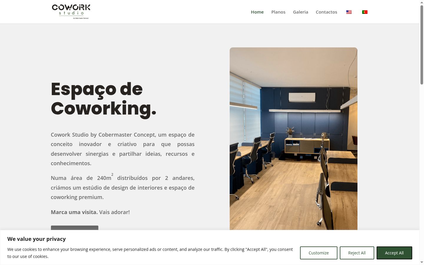 Screenshot van de toestemmingsbanner zoals getoond vóór enige interactie