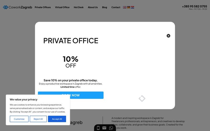 Screenshot του coworkzagreb.hr