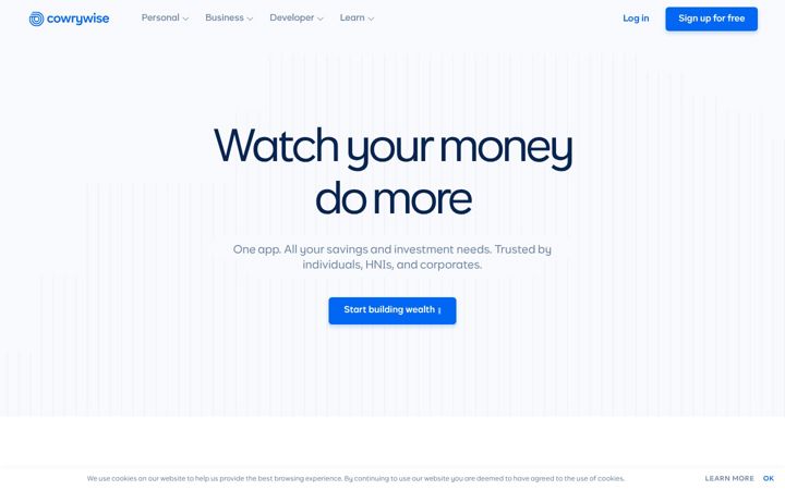 Screenshot of cowrywise.com