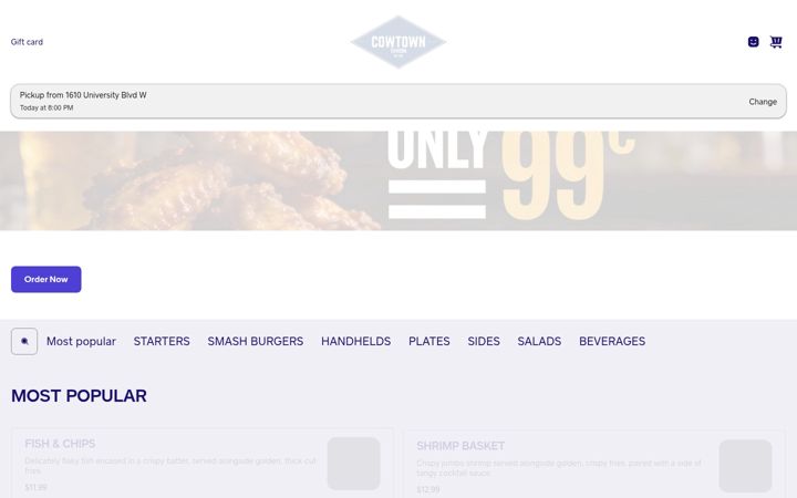 Screenshot of cowtownjax.com