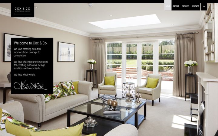 Screenshot of coxandcointeriordesign.com