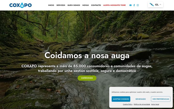 Screenshot of coxapo.com