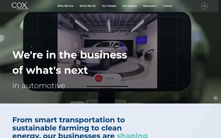 Screenshot of coxenterprises.com
