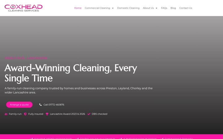 Képernyőkép: coxheadcleaningservices.co.uk