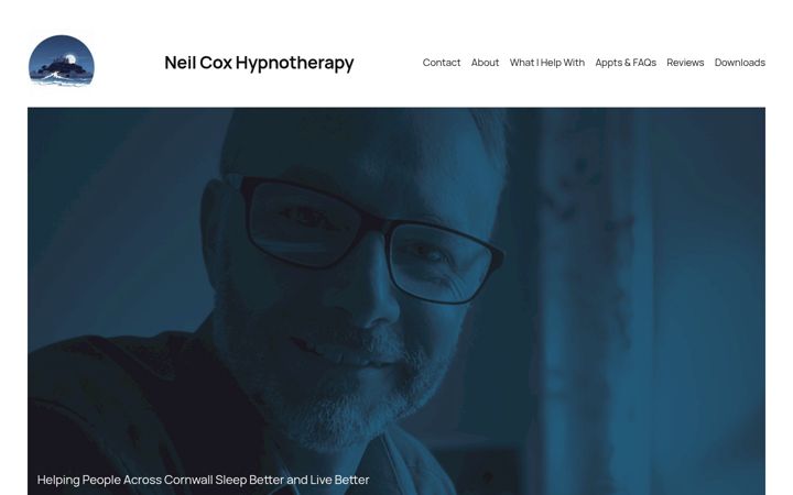 Screenshot of coxhypnotherapy.com
