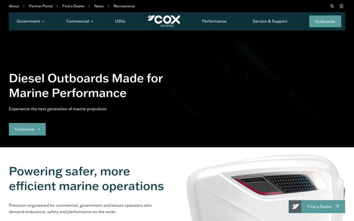 Ekrano kopija coxmarine.com